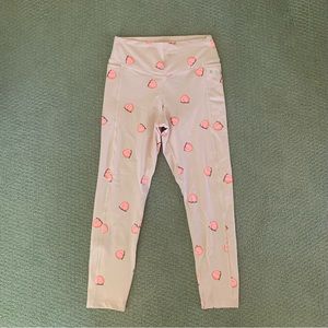 VS Victorias Secret PINK Ultimate High Waisted Legging Pant Patterned Peach 🍑